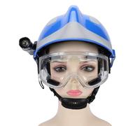 Pissente Casco di Salvataggio, Casco di Sicurezza Antincendio di Emergenza con Lampada Frontale e Striscia Riflettente, per Lavoratori Petroliferi di Minerarie Edili