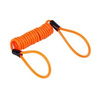 Pissente Cavo Promemoria Blocco Disco Moto, 1,2M Spirale Arancione | Cavo di allarme con spirale a molla, estensibile da 120 cm, lega di PVC lucido, collegamento pre- per scooter, biciclette,