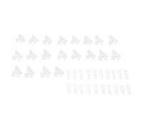 Pissente Control Horns and Clevis Kit Premium Plug Type 4 Hole Rudder Angle for RC Airplane Fixed Wing Aircraft Plastic White 20 Sets