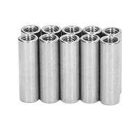 Pissente Dado di Accoppiamento M8 10 Pezzi Dado di Collegamento Asta Connettore Asta Filettata Tonda Acciaio Inossidabile 304 M8 X 1,25 12 L40mm Set di Dadi di Accoppiamento Tondi per il