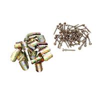 Pissente Kit Graffette Recinto Heavy Duty, Chiodi Artiglio con Metallo | Design a Vite per Installazione Rapida, Struttura a Doppia Faccia a Denti di Interbloccati, Adatto per Recinzioni Agricole