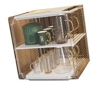 Pissente Organizzatore per Bottiglie d'acqua in Acrilico, Portabottiglie Trasparente per Bottiglie d'acqua, Portabicchieri Multistrato Antipolvere, 9,8 X 9,4 X 11,0 Pollici o 15,4 Pollici per