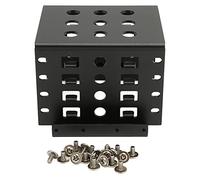 Pissente Rack da 2,5 Pollici di Disco Rigido, Staffa di Montaggio HDD da 2,5 Pollici da HDD 2,5 Pollici SSD in Lega in Alluminio Design Vuoto per SSD HDD IDE da 2,5 Pollici con 20 Viti (Black)