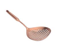 Pissente Skimmer Ladle 304 Acciaio Inossidabile Cucchiaio Forato Schiumarola per con Manico Lungo Testa Profonda per Friggere Cibo Patatine Verdure Carne (Rosa dorata)