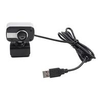 Pissente Telecamera Web USB HD con Luci LED Rotazione 360 Gradi Auto Bilancio Bianco Correzione Colore Automatica Microfono Integrato Compatibile Computer e Laptop per Videoconferenze