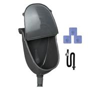 Pissoir da parete con coperchio - Urinale sospeso in ceramica per bagno |, igienico, facile da pulire con paraspruzzi | Pissoir - per i WC degli ospiti, servizi igienici pubblici, casa