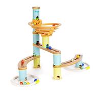 Pista Biglie Giochi in Legno per Bambini - Giochi Educativi Montessori dai 3 Anni in Su - Costruzioni per Bambini Stem 48 Pezzi e 12 Biglie di Vetro Colorate - Regalo Bambino Natale di Boppi