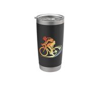 Pista ciclabile per ciclisti d'epoca Bicchiere termico in acciaio inox doppia parete