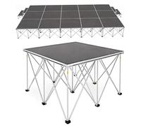 Pista da ballo portatile, pieghevole in alluminio con superficie antiscivolo, rialzi modulari per concerti ed eventi, facile installazione per uso interno ed esterno