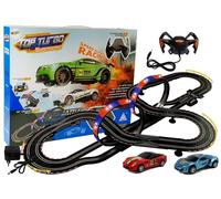 Pista da corsa 1:43 con 2 macchinine Top Turbo con luci, lunghezza 7,6 m
