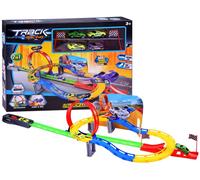 Pista da corsa 2-in-1 con lanciatore e 4 macchinine