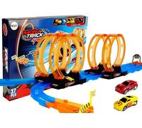 Pista da corsa con quadruplo loop per bambini