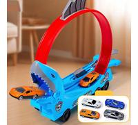 Pista da corsa con rampa per auto da corsa, set da gioco per bambini dai 3 anni