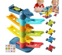 Pista da gara, rampa di auto per bambini | Traccia set di piloti | Il set di rampa interattive migliora le abilità motorie giocate educative per i bambini bambini di età superiore ai 3 anni