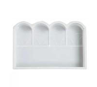 Pista da giardino in plastica per pavimentazione in calcestruzzo fai da te, riutilizzabile, 40 x 25 x 5 cm, modello bianco per patio, passerelle, terrazze, decorazione esterna