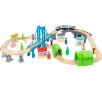 Pista del treno in legno con ponti di small foot