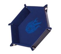 Pista di dadi - Critical Blue- 19 x 19 cm - Pelle e Velluto