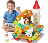 Pista di marmotta giocattolo con ascensore motorizzato - Kit di costruzione Perpetuum mobile STEM per bambini