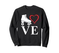 Pista di Pattinaggio a rotelle I Love Roller Skating Vintage Anni '70 '80 e Derby Felpa