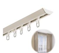 Pista di pioggia da soffitto in alluminio scorrevole e diritto per camper doccia e divisorio superiore montato in bianco e nero Opzioni 3,1 m di lunghezza per una facile installazione