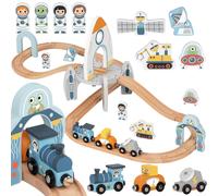 Pista di treni spaziale in legno Tooky Toy