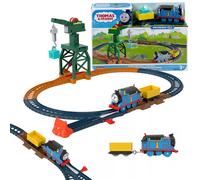 Pista ferroviaria con locomotiva motorizzata THOMAS e gru, FISHER-PRICE