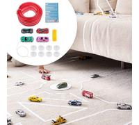 Pista flessibile da 4,5 m con 4 mini macchinine pressofuse per bambini dai 3