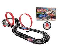 Pista Macchinine Elettrica Gran Premio Maxi Pista Super Lusso Doppio Giro della Morte Acrobatico Luci Led Formula Piste Auto Telecomandate Circuito 6,5 metri Piste Corsa con Due Macchinine Elettriche