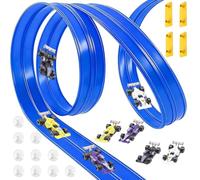 Pista Macchinine Flessibile 5m con 4 Auto Pista Macchine Flessibile Pista da corsa per auto con loop e pista a U Regalo per Bambino e Bambine per Bambini 3 4 5 6 7 Anni