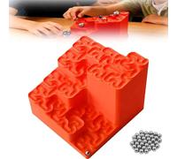 Pista per biglie con curva Hilbert stampata in 3D, labirinto frattale a ciclo infinito con sfere d'acciaio, giocattolo da scrivania matematico frattale e arte cinetica, rilassante (orange*1)