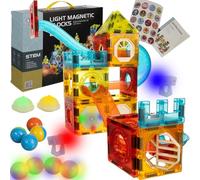 Pista per biglie luminosa 75 elementi per bambini da 3 a 9 anni