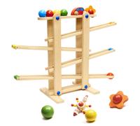 Pista per biglie montessori in legno per bambini