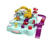 Pista per da Avventura per Bambini, Parcheggio con Binari in Plastica, Funzionamento Manuale Senza, Ideale per La Scuola E, Avventura Camion