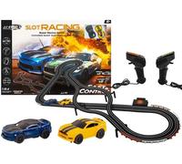 Pista slot car 1:64 con 2 auto e controller, lunghezza 530 cm