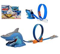 Pista Squalo Maxi Pista Giocattolo Giro della Morte 360° Pista Macchinine Flessibile Shark Track Pista Giro della Morte Macchinina in Metallo Inclusa Pista Loop Pista Acrobatica Auto con Lanciatore