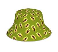 Pistacchio Pittura Secchio Cappello Secchio Stampa Reversibile Spiaggia Sun Hat Fisherman Cap per Donne Uomini Nero, Come nella foto, Etichettalia unica