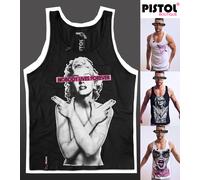 Pistol Boutique Canotta Nera Uomo Marilyn Monroe NOBODY LIVES FOREVER