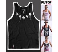 Pistol Boutique Gilet Nero Uomo A Stella CHEST PAINT DRIBBLE