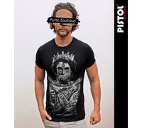 Pistol Boutique Maglietta Nera Fitted Da Uomo GRAFFITI QUEEN TATTOOS