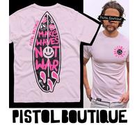 Pistol Boutique T-Shirt Da Surf Estate Spiaggia Make Waves Not War