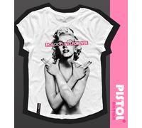 Pistol Boutique T-Shirt Donna Casual Collo A Giro MARILYN MONROE LIVE FOREVER