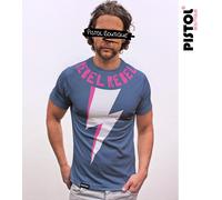 Pistol Boutique T-Shirt Uomo Girocollo Bowie Rebel Lightning Bolt Cotone