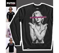 Pistol Boutique Uomo Felpa Nera Marilyn Monroe LIVE FOREVER Con Cappuccio