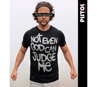 Pistol Boutique Uomo Nero Standard Fit Girocollo Not Even God Can Judge T-Shirt