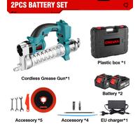 Pistol per Grasso Elettrica 18V Pressione max. 10000PSI Kit con Valigetta