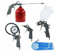 PISTOLA 5 PEZZI GONFIAGGIO SOFFIAGGIO PULIZIA OLIO TUBO SPRUZZATORE 11215 ITALKO