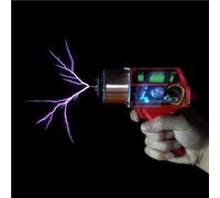 Pistola A Bobina Di Tesla Portatile, Mini Generatore Ad Arco Portatile, Generatore Ad Arco A Scintilla, Fulmini Artificiali Fai Da Te, Modello Di Giocattolo Scientifico Sperimentale(Red)