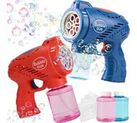Pistola a Bolle per Bambini, 2 Pezzi Macchina Automatica per Bol-le di Sapone, Pist-ola a Bo-lle, Pis-tola Bolle di Sap-one, Pistola Spara Boll-e di Sa-pone, Sparabolle di Sapone, all'aperto Regalo