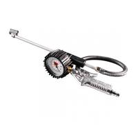 PISTOLA GONFIAGGIO MANOMETRO 63mm 10BAR CON TESTINA PER RUOTE GEMELLATE 14-716 N