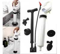 Pistola a Pressione Sturalavandino Manuale Stura Tubi Cucina Bagno Tubo Drena WC